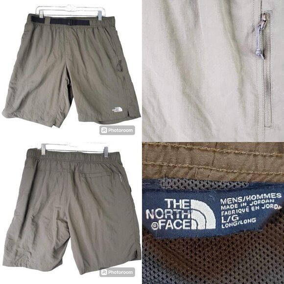 The North Face Shorts Beige Tan Mens Size Large L Cargo Pocket Flashdry - Picture 1 of 10
